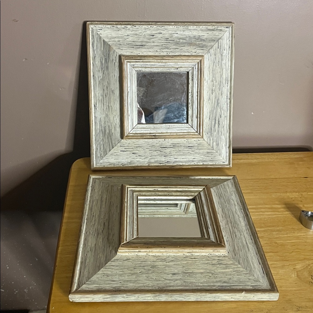 😄Weathered pine framed mirrors made in Canada - Picture 3 of 6